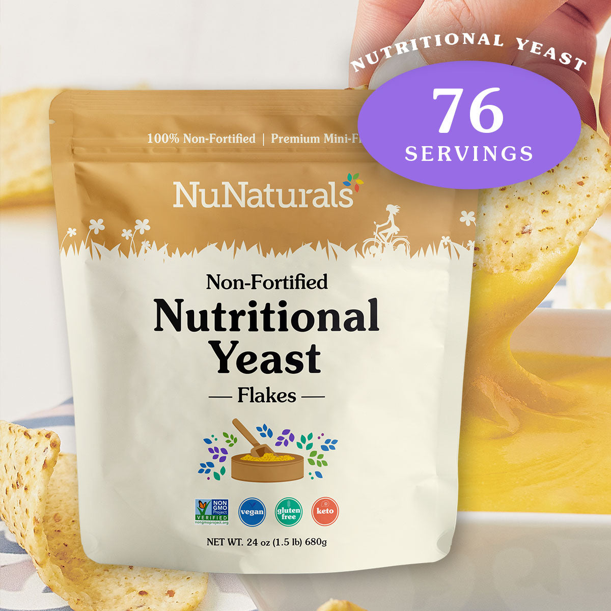 Non-Fortified Nutritional Yeast Flakes 24 oz