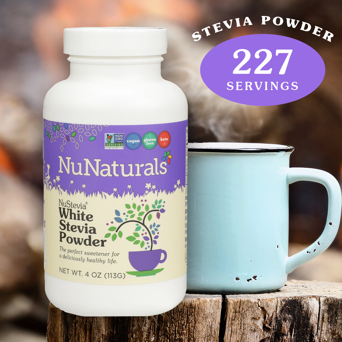 4 oz. NuNaturals White Stevia Powder