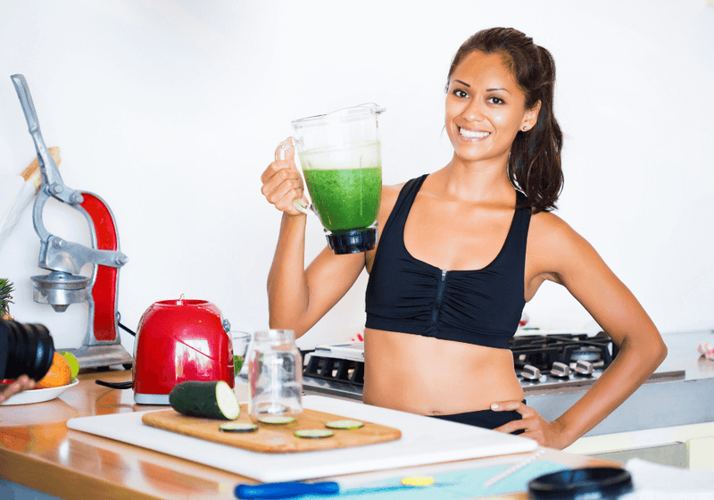 Green Juice in a Blender