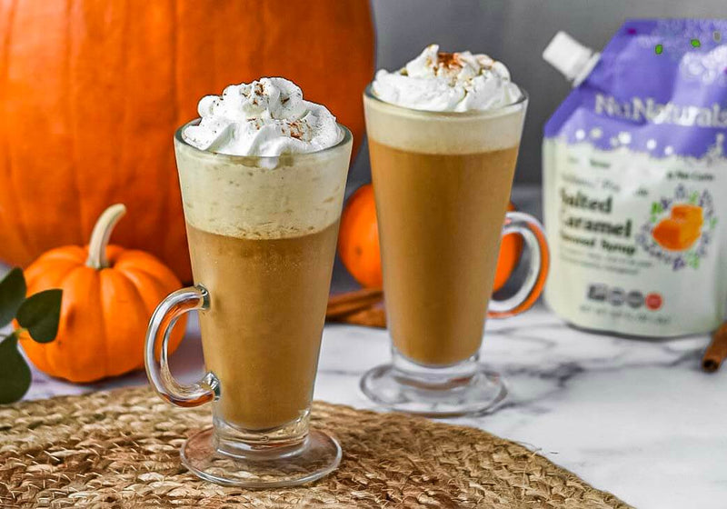 NuNaturals Salted Caramel Keto Coffee Frappuccino Starbucks Copycat