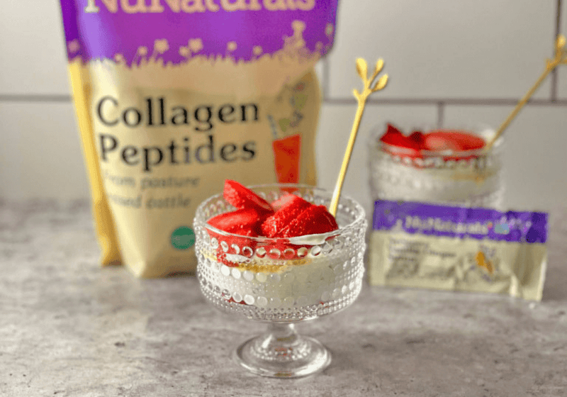 NuNaturals Strawberry Chia Collagen Parfait
