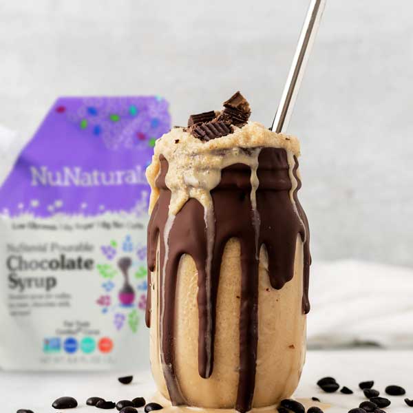 Bulletproof Keto Mocha Milkshake with Magic Shell Topping