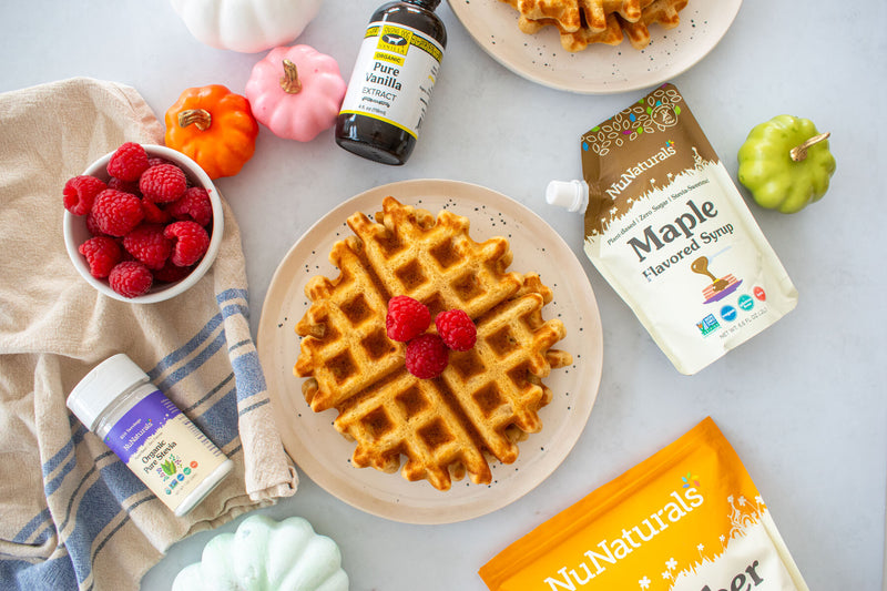 Banana Oat Fiber Waffles