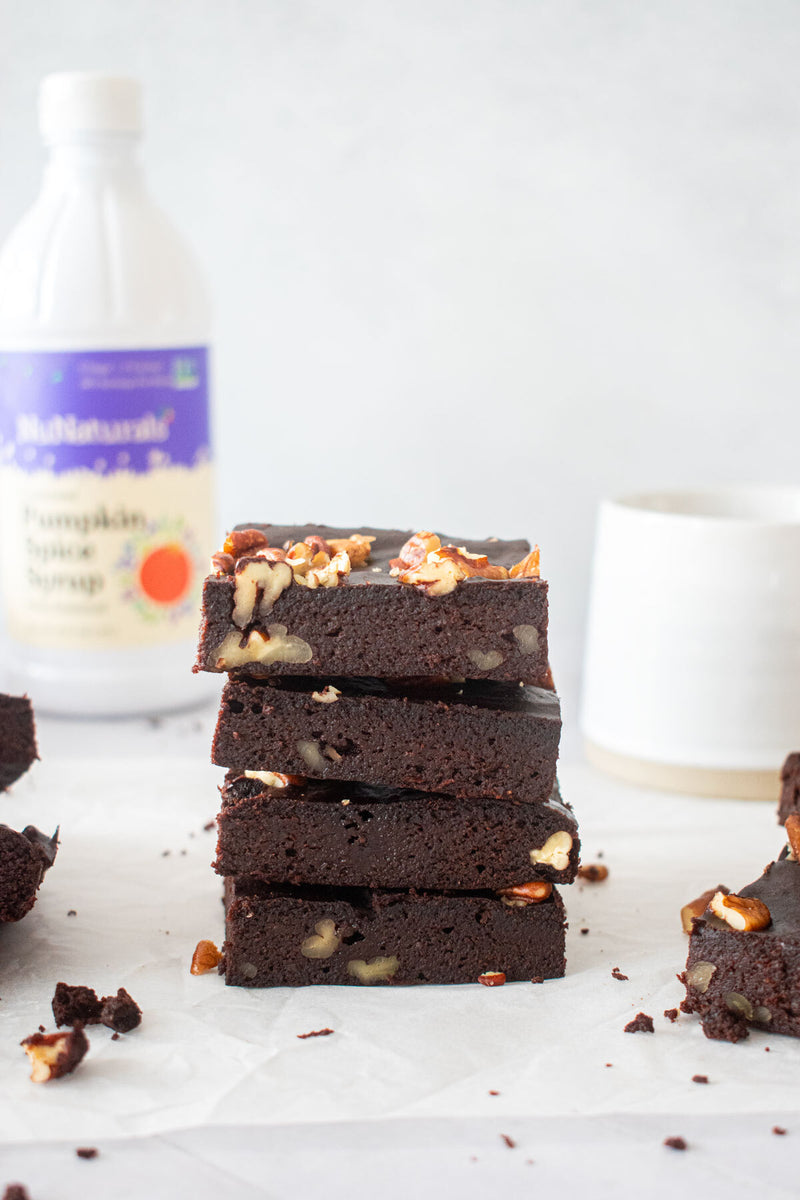 Sugar Free Pumpkin Spice Pecan Brownies