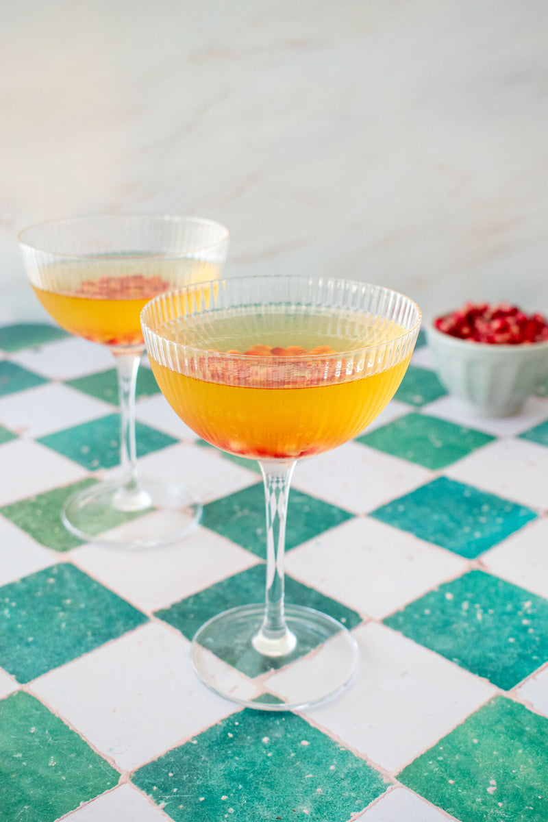 Champagne Jello Cocktails with Fresh Pomegranates