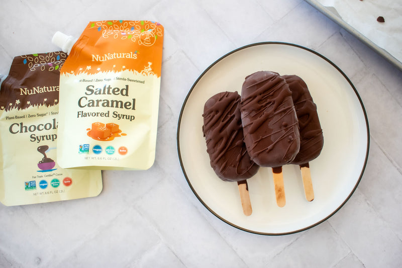 Sugar Free Salted Caramel Chocolate Yogurt Bars
