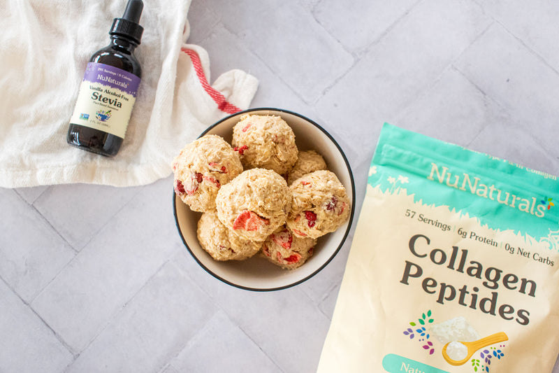 No Bake Strawberry Shortcake Protein Balls