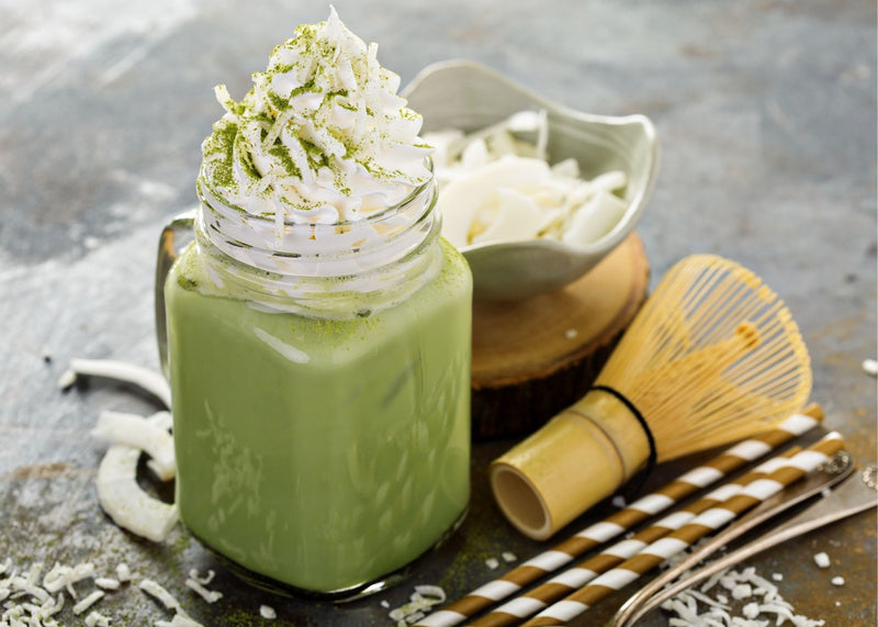 Iced Vanilla Coconut Matcha Latte