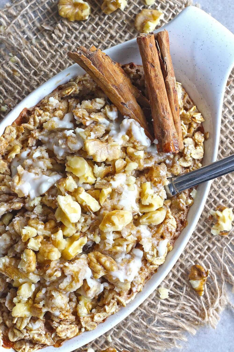 Frosted Gingerbread Baked Oatmeal