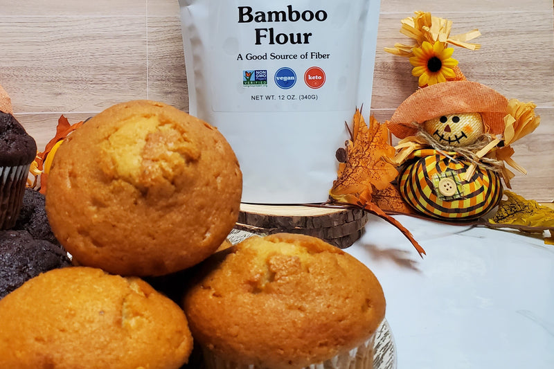Pumpkin Spice Muffins with Bamboo Flour
