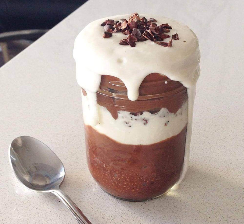 Chocolate Pudding and Coconut Whipped Cream