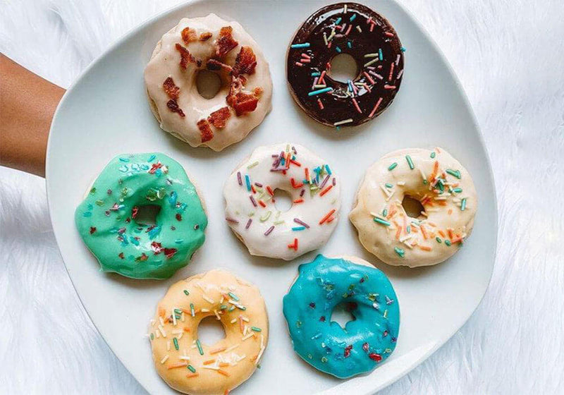 Maple bacon and pumpkin spice keto mini donuts