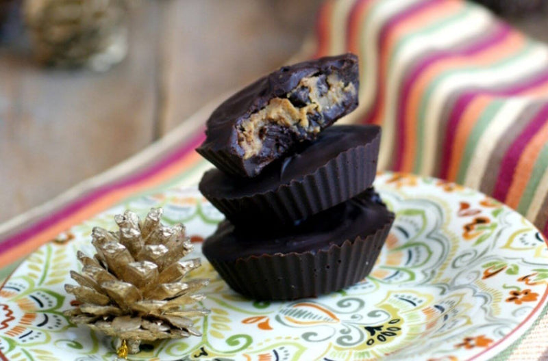 healthy, sugar free, dark chocolate pumpkin spice cookie dough truffles
