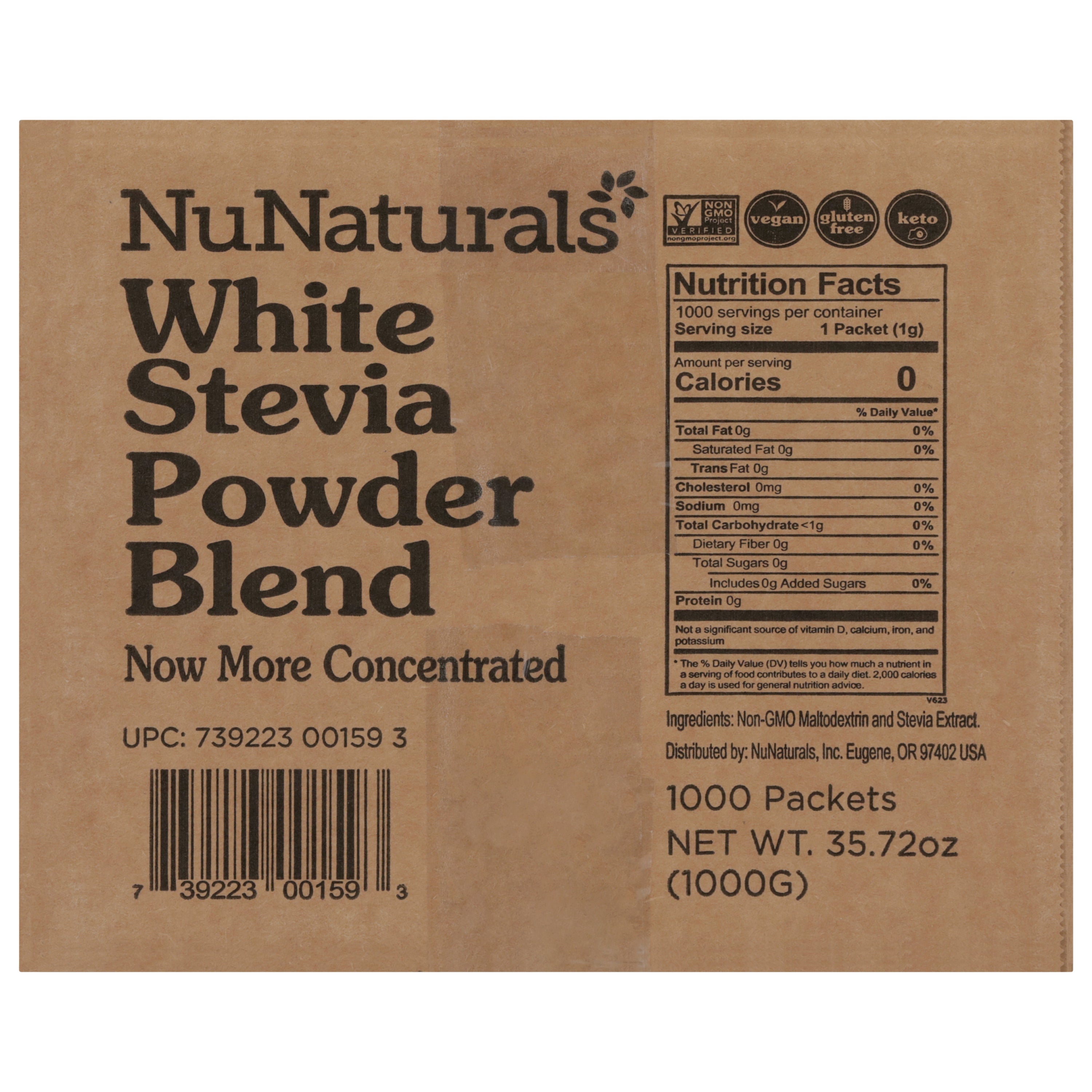 White Stevia Powder Blend Packets
