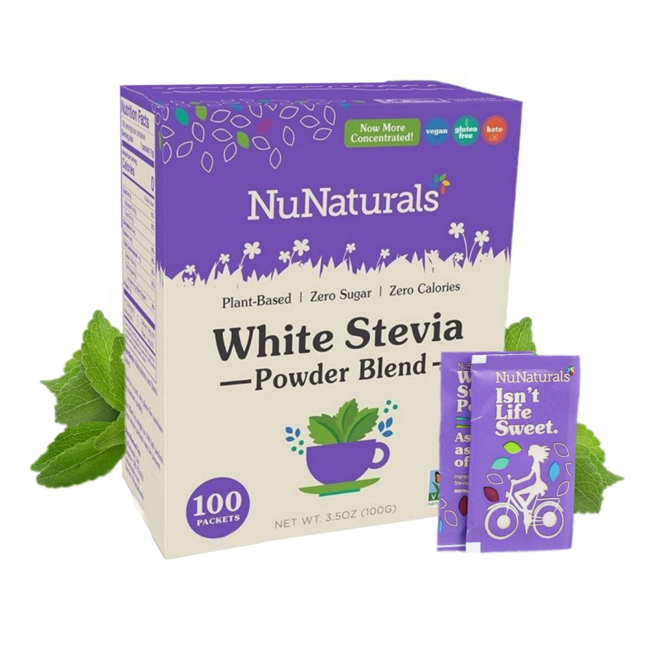 White Stevia Powder Blend Packets
