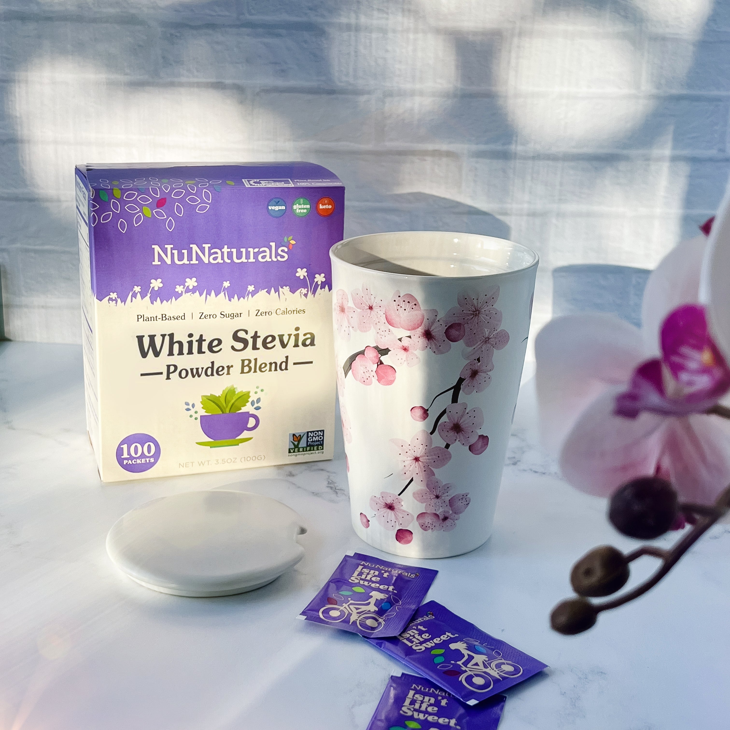 White Stevia Powder Blend Packets