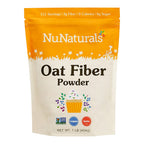 Oat Fiber pouch, front label, with a cupcake illustration on a white background
