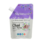 Chai Spice Syrup 6.6 oz pouch, front label, on a white background