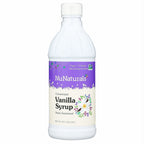 Vanilla Syrup 16 oz bottle, front label, on a white background