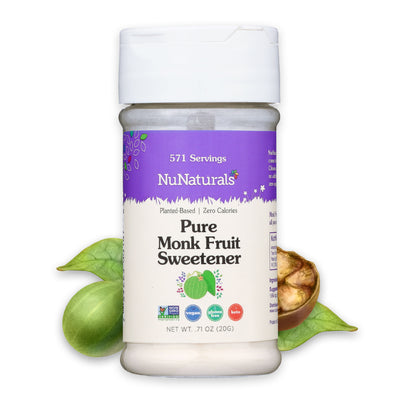 NuNaturals Pure Monk Fruit Sweetener Bottle
