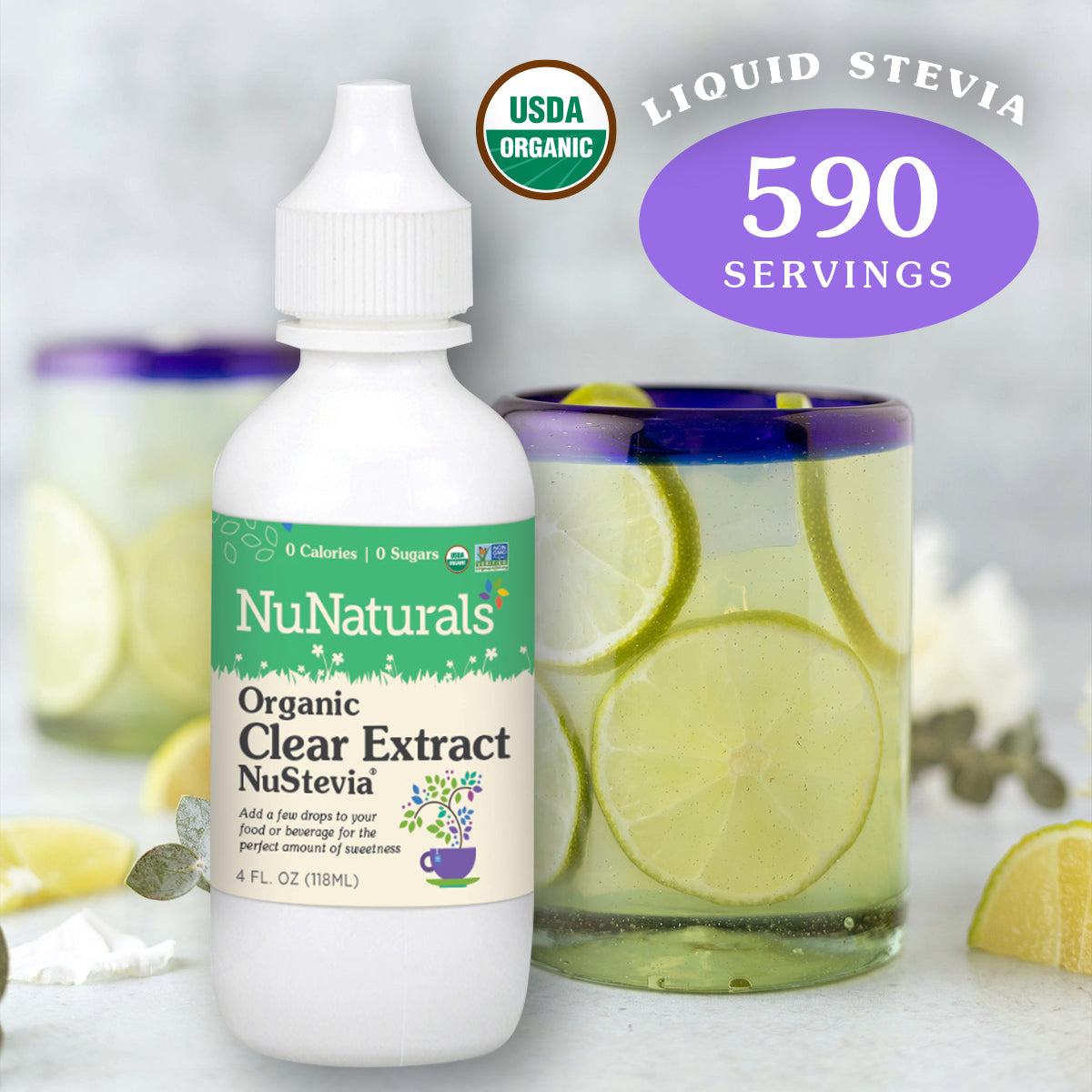 4 oz. NuNaturals Organic Clear Stevia Extract