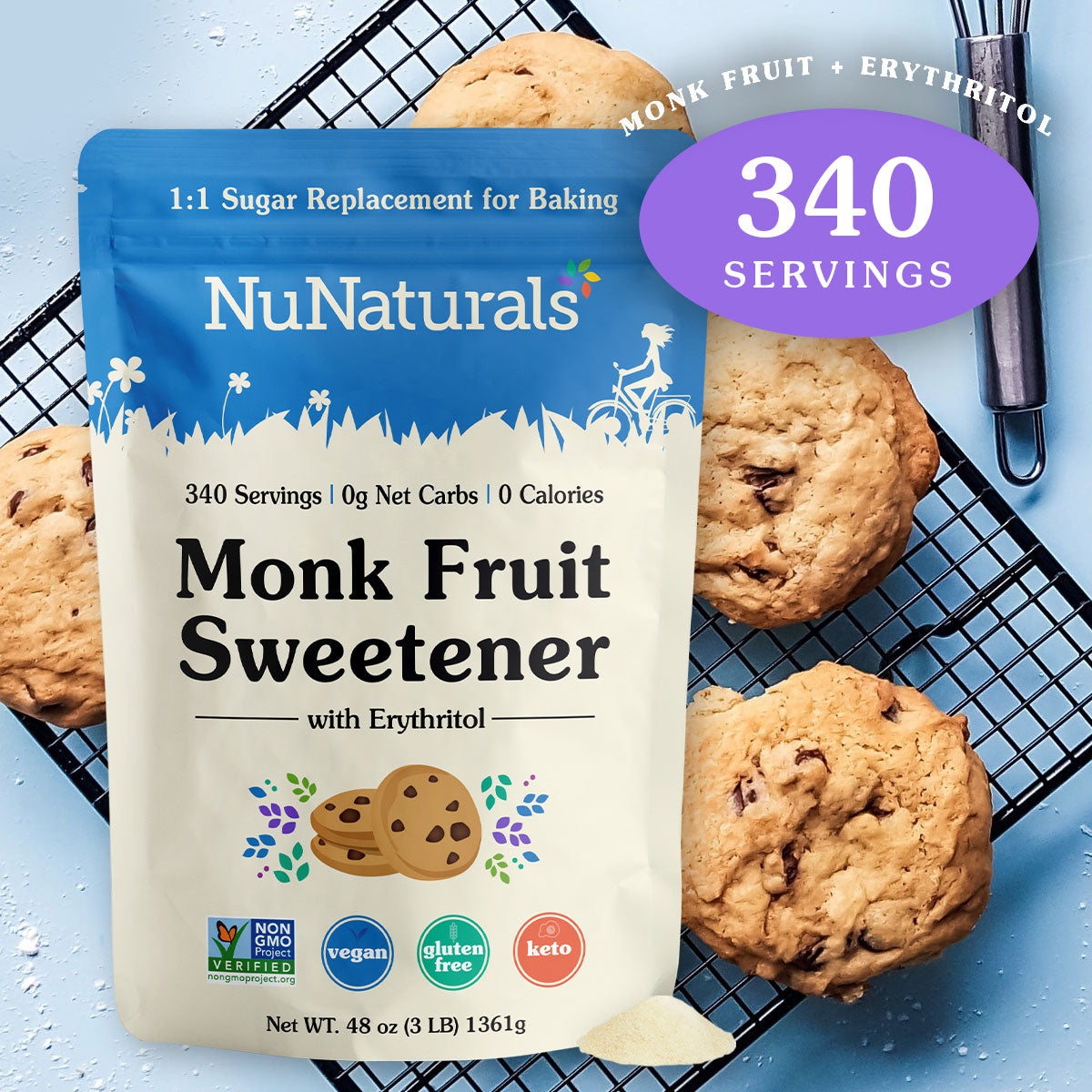 Monk Fruit 1:1 Sweetener 3 lbs