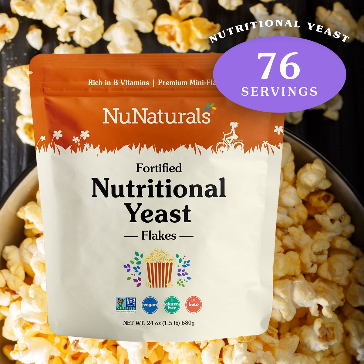 Fortified Nutritional Yeast Flakes 24 oz